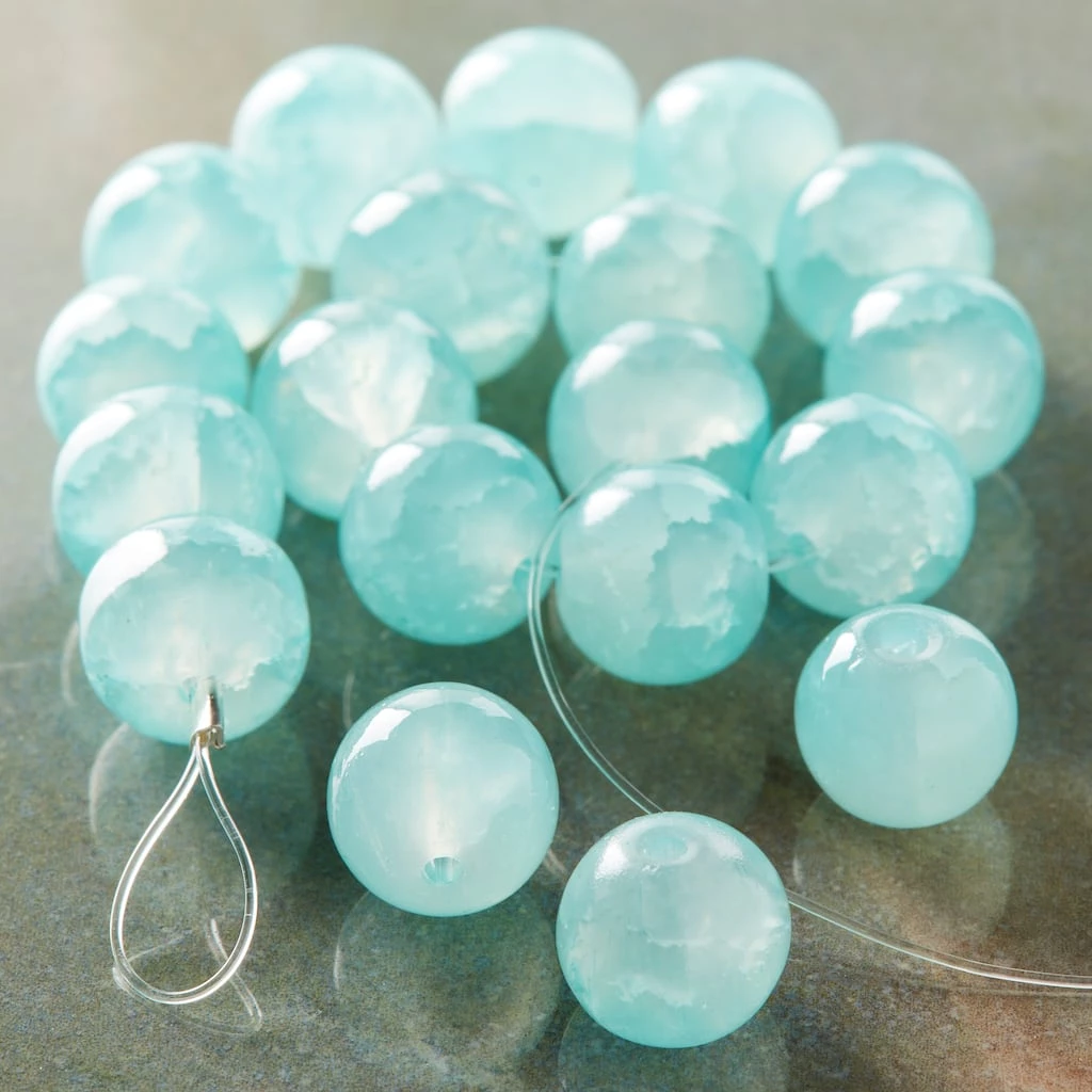 Flash Sale 😀 Aqua Glass Round Beads, 10mm by Bead Landing™ ❤️ 4 Flash Sale 😀 Aqua Glass Round Beads, 10mm by Bead Landing™ ❤️ - Image 2