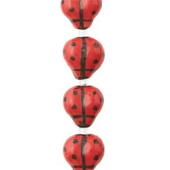 Best Pirce 🌟 Red Ladybug Ceramic Beads, 17mm by Bead Landing™ ❤️