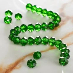 Buy 🧨 Green Faceted Glass Rondelle Beads, 6mm by Bead Landing™ 🥰 -Deals Bead Landing Store 10471896 20