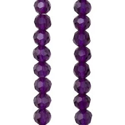 Promo 🥰 Purple Glass Faceted Round Beads, 6mm by Bead Landing™ 🎁