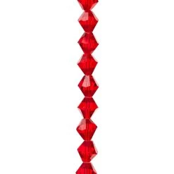 Deals ✔️ Red Glass Faceted Bicone Beads, 10mm by Bead Landing™ ✔️