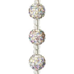 Coupon ✔️ Crystal Aurora Borealis Studded Round Clay Beads, 10mm by Bead Landing™ 💯