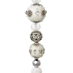 Best deal 🔥 Vintage Shimmer White & Silver Strung Beads By Bead Landing™ ⌛