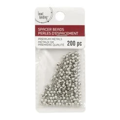 Best deal 🛒 12 Packs: 200 ct. (2,400 total) Premium Metals 3mm Rhodium Spacer Beads by Bead Landing™ 💯