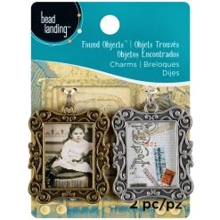 Coupon 🥰 12 Packs: 2 ct. (24 total) Found Objects™ Frame Charms by Bead Landing™ 🔥 -Deals Bead Landing Store 10483329 1
