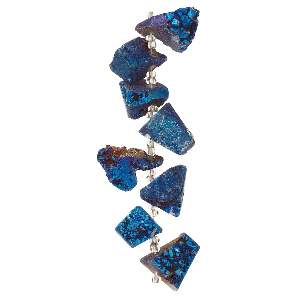 Promo ✔️ Blue Iridescent Druzy Agate Chunks by Bead Landing™ 🎁 5 Promo ✔️ Blue Iridescent Druzy Agate Chunks by Bead Landing™ 🎁 - Image 3