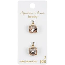 Best Pirce 💯 Signature Color Shop Peach & Gold Glass Charms By Bead Landing™ 😉