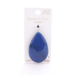 Flash Sale 🥰 Signature Color Shop Dark Blue & Silver Crystal Teardrop Pendant By Bead Landing™ 👍