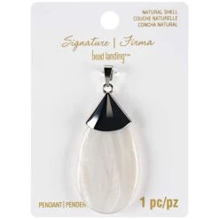 Budget ⭐ Signature Color Shop Large Teardrop Shell Pendant By Bead Landing™ 🌟