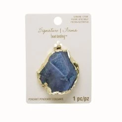 Hot Sale 🎉 Signature Blue Druzy Agate Slice Pendant By Bead Landing™ 🛒