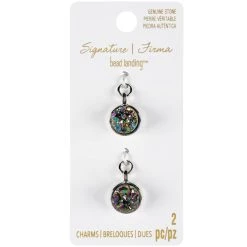 Wholesale ❤️ Signature Color Shop Stardust Druzy & Silver Round Charms By Bead Landing™ 🎉 -Deals Bead Landing Store 10506444
