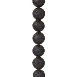 Flash Sale 🌟 Black Natural Lava Round Beads, 12mm by Bead Landing™ 😀