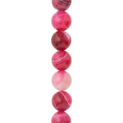 Best Sale 🔔 Pink Dyed Agate Round Beads, 12mm by Bead Landing™ ⌛