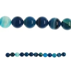 New ๐คฉ 12 Pack: Aqua Dyed Mix Agate Round Beads, 12mm by Bead Landing™ ๐