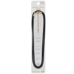 Coupon ⌛ Signature Collection Black Genuine Leather Choker Necklace By Bead Landing™ 🔥