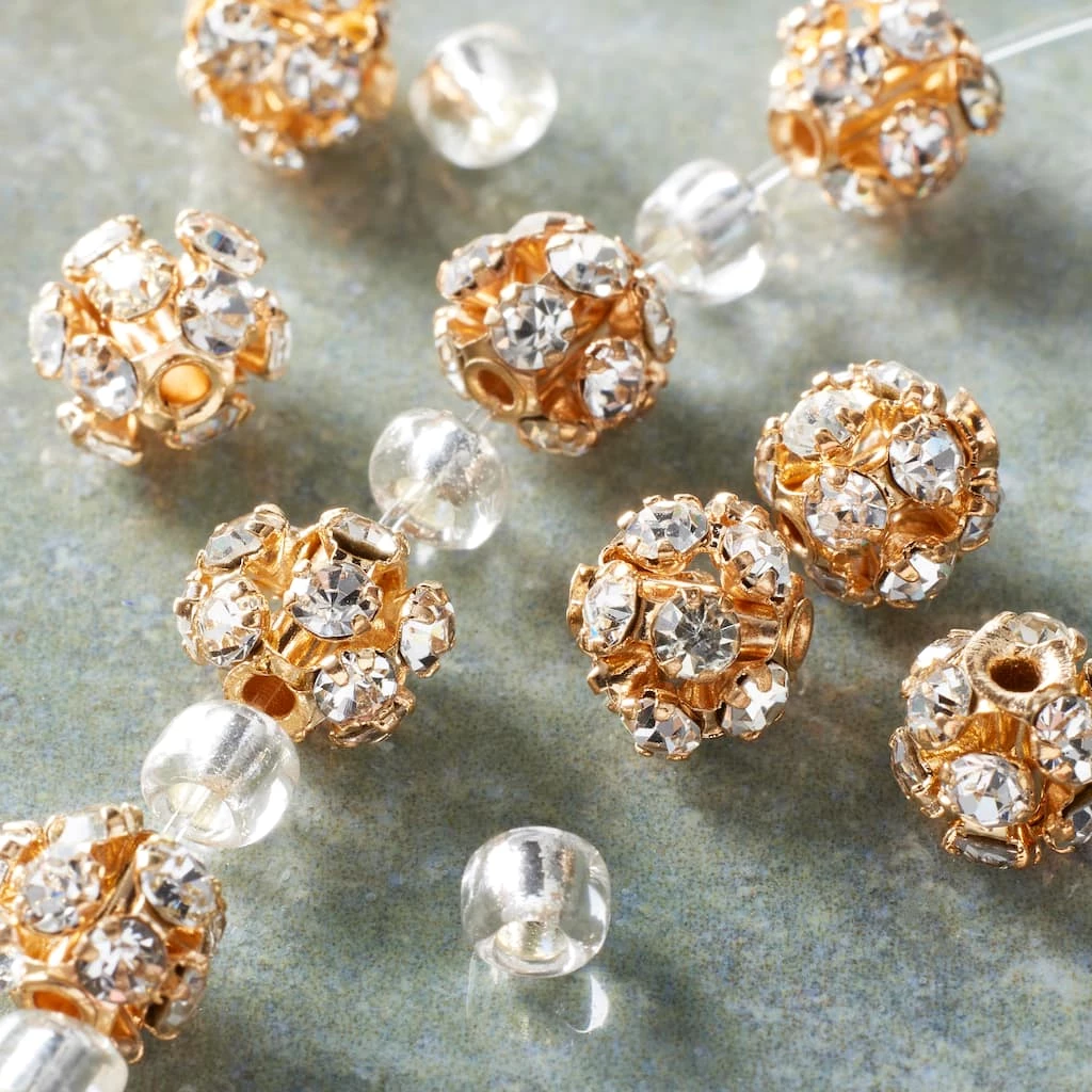 Best deal ๐ Gold Rhinestone Ball Beads, 6mm by Bead Landing™ ๐ 4 Best deal ๐ Gold Rhinestone Ball Beads, 6mm by Bead Landing™ ๐ - Image 2