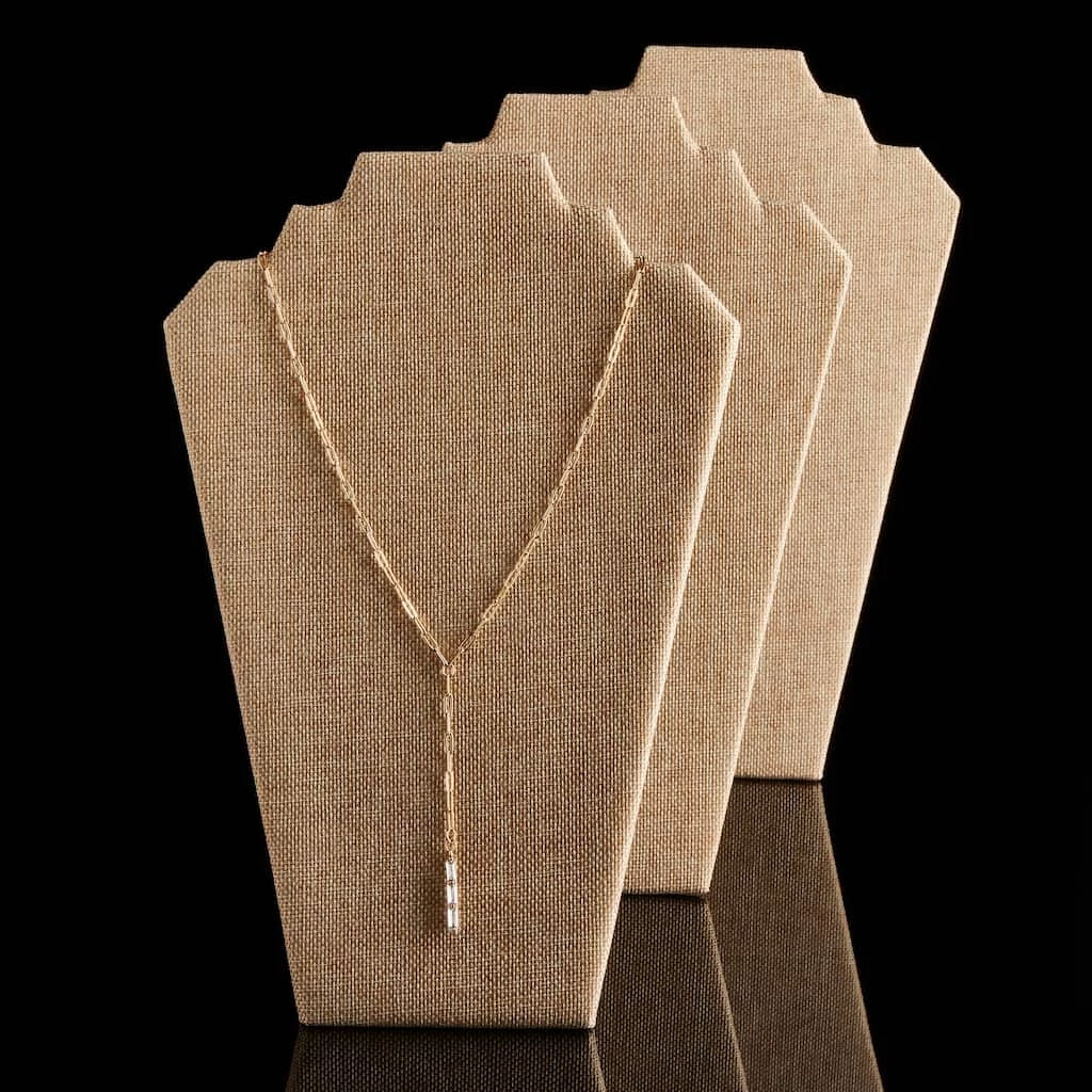 Wholesale ✨ Burlap Easel-Back Jewelry Display Stand, 3ct. by Bead Landing™ 👍 4 Wholesale ✨ Burlap Easel-Back Jewelry Display Stand, 3ct. by Bead Landing™ 👍 - Image 2