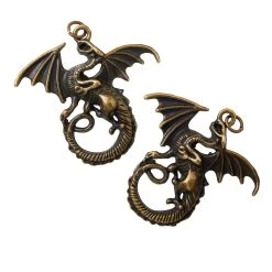 Flash Sale 🧨 Found Objects™ Oxidized Brass Dragon Pendants By Bead Landing™ 🤩