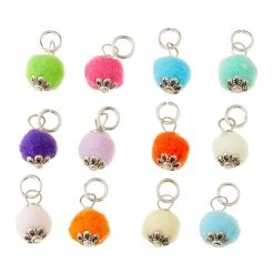 Cheap 😀 Charmalong™ Multicolored Pom Pom Rhodium Charms By Bead Landing™ 🌟