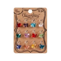 Wholesale ⭐ 12 Packs: 12 ct. (144 total) Charmalong™ Multicolored Rhodium Butterfly Charms by Bead Landing™ ⭐ -Deals Bead Landing Store 10546395 1