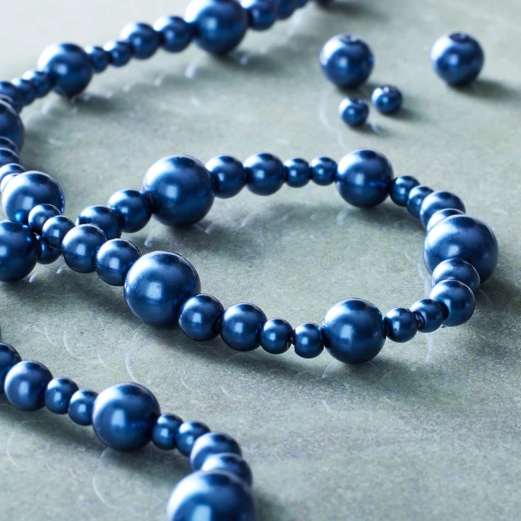 Deals 🌟 Navy Glass Pearl Round Beads by Bead Landing™ ⭐ 4 Deals 🌟 Navy Glass Pearl Round Beads by Bead Landing™ ⭐ - Image 2