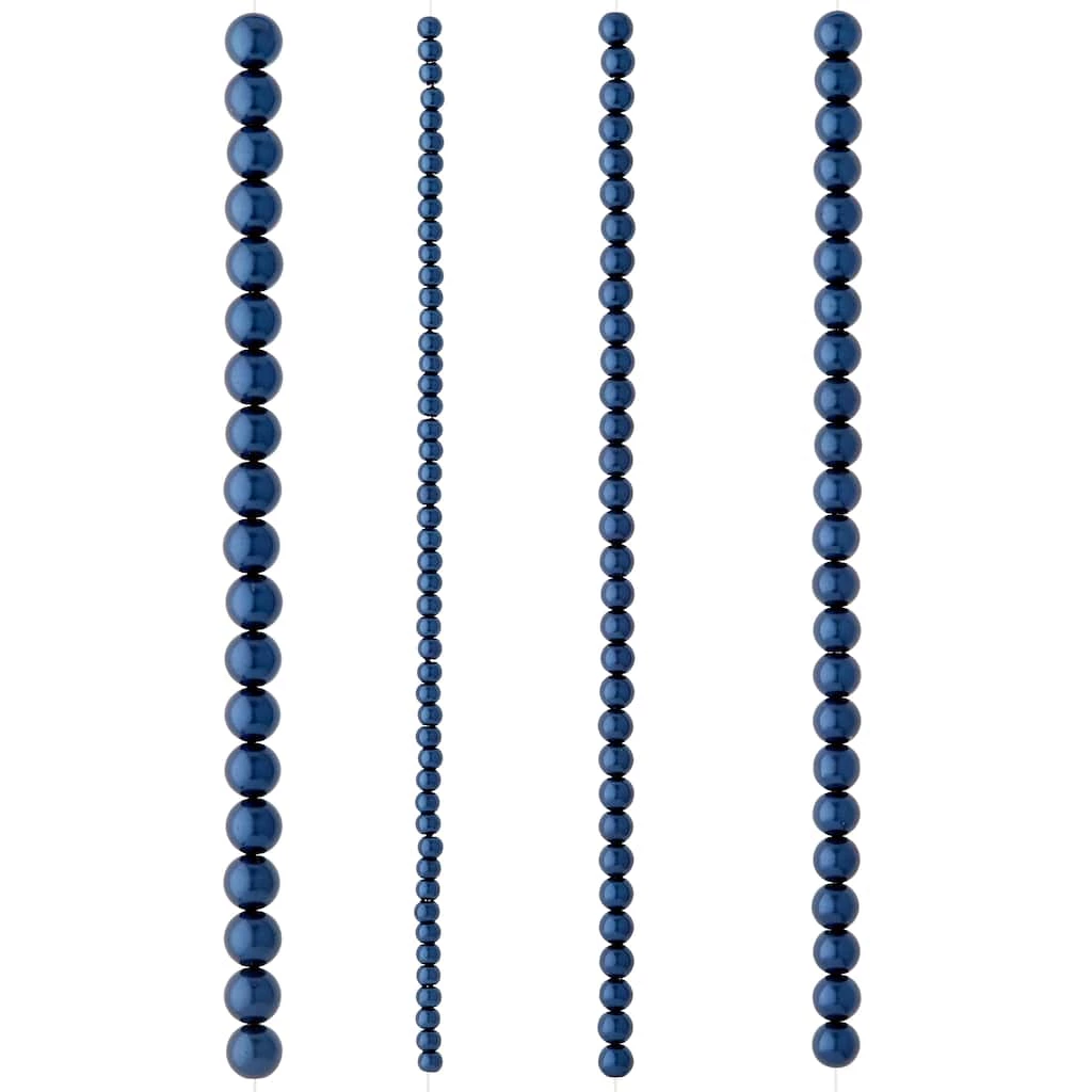 Deals 🌟 Navy Glass Pearl Round Beads by Bead Landing™ ⭐ 5 Deals 🌟 Navy Glass Pearl Round Beads by Bead Landing™ ⭐ - Image 3