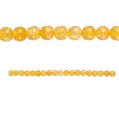 Brand new ⌛ 12 Pack: Yellow Crackled Quartzite Round Beads, 10mm by Bead Landing™ 👍