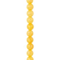 New 👍 Yellow Crackled Quartzite Round Beads, 10mm by Bead Landing™ 👍