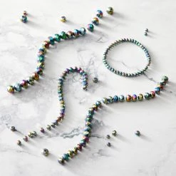 Hot Sale ❤️ Black Aurora Borealis Faceted Glass Rondelle Bead Strings by Bead Landing™ ✔️