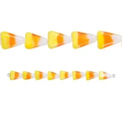 Best deal ✔️ Yellow, Orange & White 🍬 Candy Corn Glass Beads, 15mm by Bead Landing™ 😍