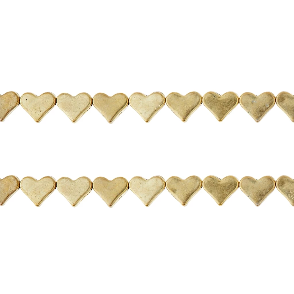 Buy 👍 Gold Metal Heart Beads, 6mm by Bead Landing™ 🌟 3 Buy 👍 Gold Metal Heart Beads, 6mm by Bead Landing™ 🌟