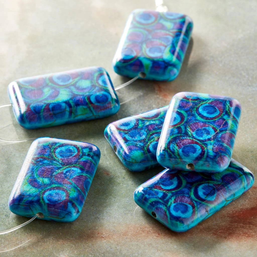 Buy 🧨 Blue & Turquoise Howlite Rectangle Beads, 30mm by Bead Landing™ ⭐ 4 Buy 🧨 Blue & Turquoise Howlite Rectangle Beads, 30mm by Bead Landing™ ⭐ - Image 2
