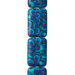 Buy 🧨 Blue & Turquoise Howlite Rectangle Beads, 30mm by Bead Landing™ ⭐