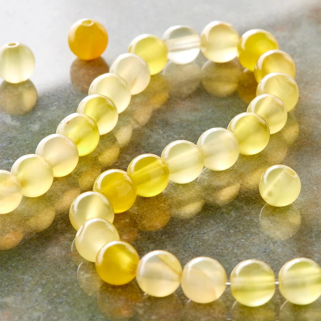 Deals 👏 Yellow Dyed Agate Round Beads, 6mm by Bead Landing™ 🌟 4 Deals 👏 Yellow Dyed Agate Round Beads, 6mm by Bead Landing™ 🌟 - Image 2
