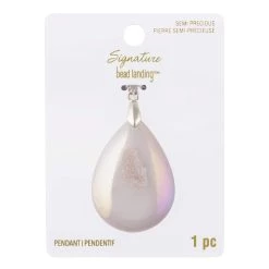 Coupon 😀 Signature Color Shop White Quartz Stone Pendant By Bead Landing™ 😍
