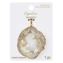 Discount 🎉 Signature Color Shop White Druzy Quartz Pendant By Bead Landing™ 💯 -Deals Bead Landing Store 10549055