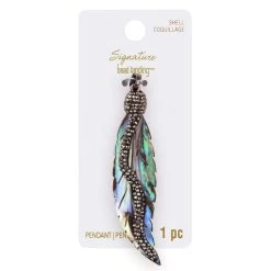 Cheapest 🎉 Signature Color Shop Black Abalone Feather Pendant By Bead Landing™ ✨