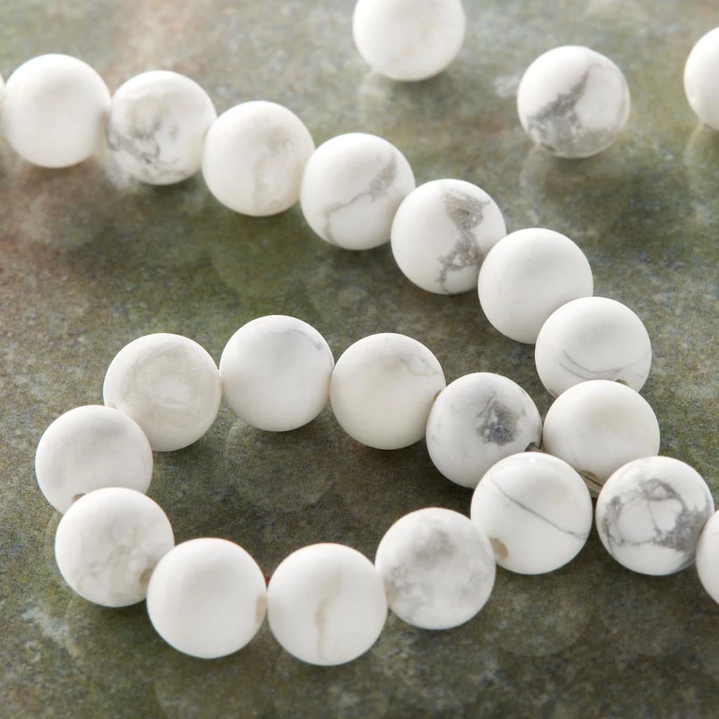 Best Pirce 🤩 Matte White & Gray Howlite Round Beads, 6mm by Bead Landing™ 🔥 4 Best Pirce 🤩 Matte White & Gray Howlite Round Beads, 6mm by Bead Landing™ 🔥 - Image 2