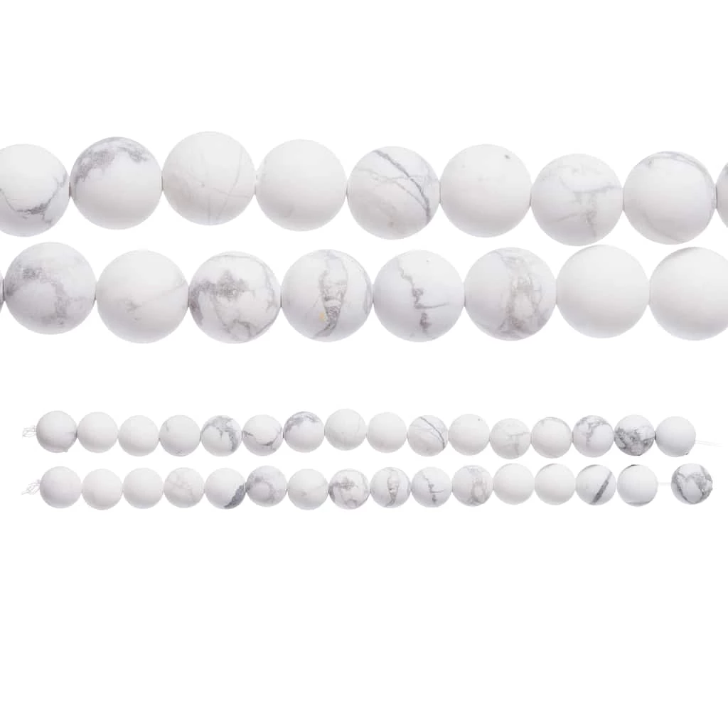 Top 10 🔥 12 Pack: White & Gray Matte Howlite Round Beads, 8mm by Bead Landing™ ❤️ 3 Top 10 🔥 12 Pack: White & Gray Matte Howlite Round Beads, 8mm by Bead Landing™ ❤️