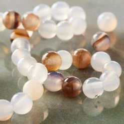 New ✨ White Chalcedony Agate Round Beads, 6mm by Bead Landing™ 😍 -Deals Bead Landing Store 10549785 20