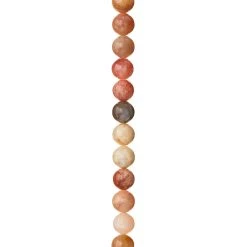 Cheap 😀 Orange & Pink Sunstone Round Beads, 8mm by Bead Landing™ 💯