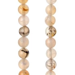 Coupon 🛒 Light Gray Crackle Agate Round Beads, 8mm by Bead Landing™ ✔️