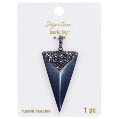Cheap 🎁 Signature Color Shop Black Arrowhead Hematite Pendant By Bead Landing™ 🎉
