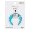 Deals ⭐ Signature Color Shop Turquoise Howlite Horn Pendant By Bead Landing™ ✔️ -Deals Bead Landing Store 10550124