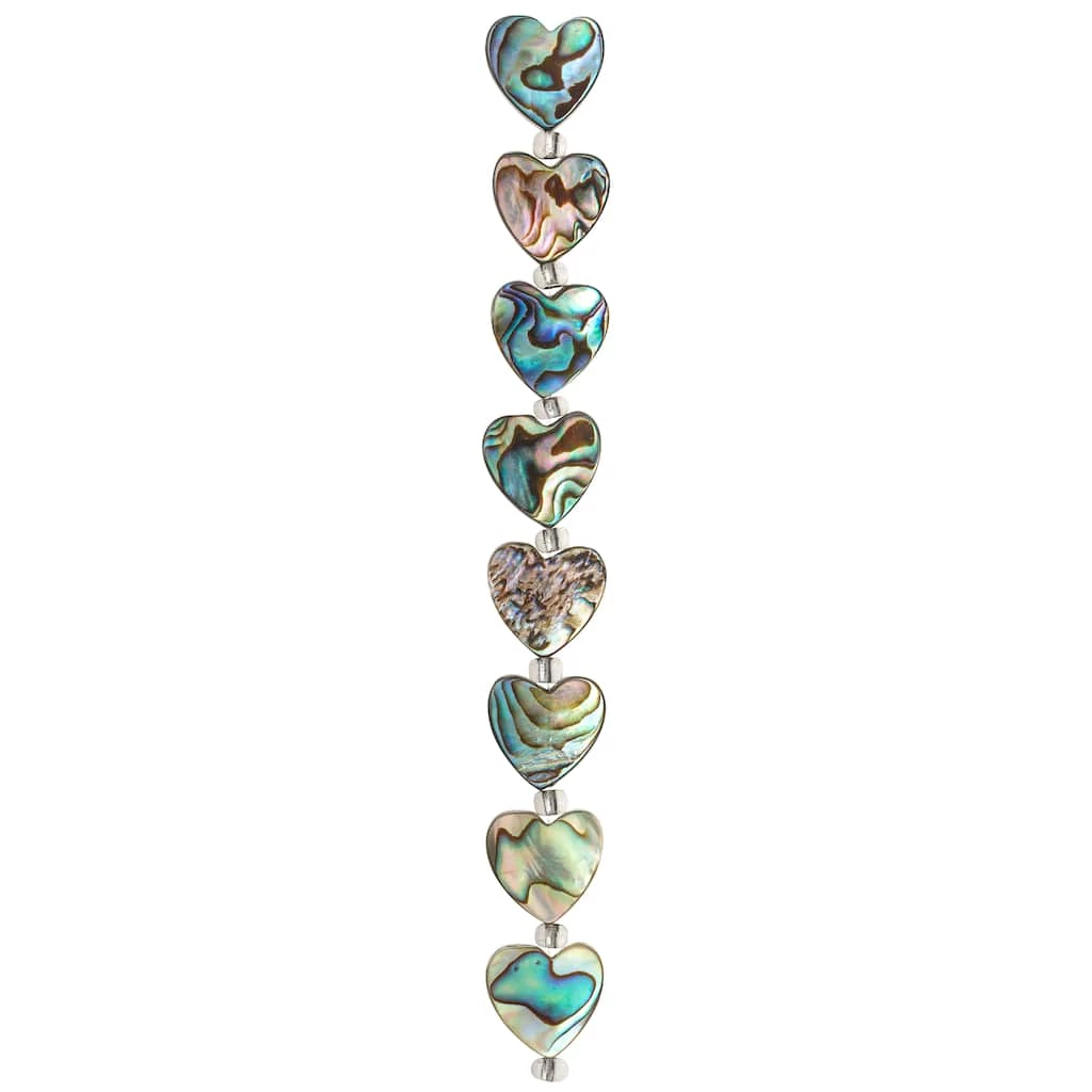 Promo 🎉 Aurora Borealis Abalone Heart Beads, 14mm by Bead Landing™ 🎉 7 Promo 🎉 Aurora Borealis Abalone Heart Beads, 14mm by Bead Landing™ 🎉 - Image 5