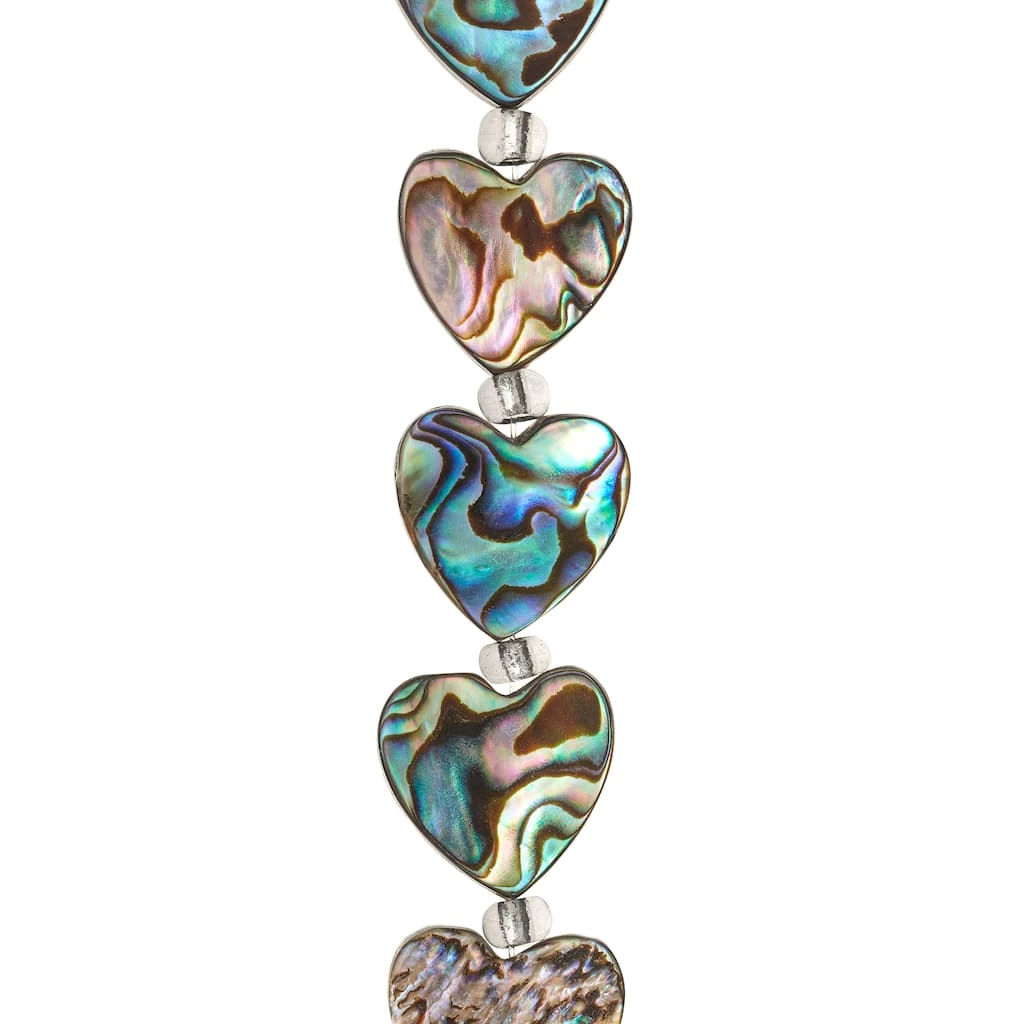 Promo 🎉 Aurora Borealis Abalone Heart Beads, 14mm by Bead Landing™ 🎉 6 Promo 🎉 Aurora Borealis Abalone Heart Beads, 14mm by Bead Landing™ 🎉 - Image 4