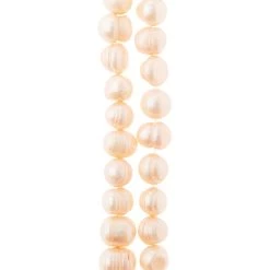 Budget 👏 Light Peach Pearl Round Beads, 10mm by Bead Landing™ 😍