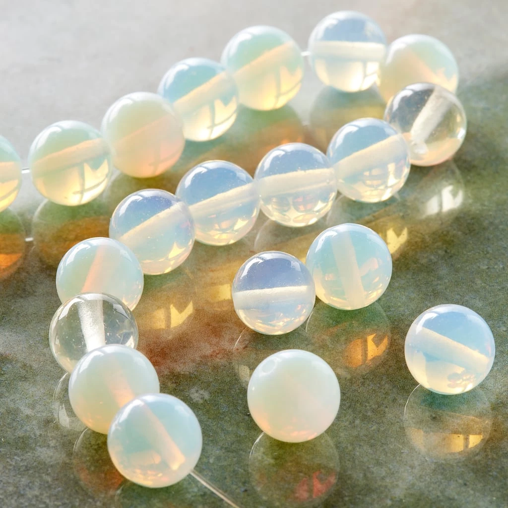 Hot Sale 😍 Opal Moonstone Glass Round Beads, 10mm by Bead Landing™ 🛒 4 Hot Sale 😍 Opal Moonstone Glass Round Beads, 10mm by Bead Landing™ 🛒 - Image 2