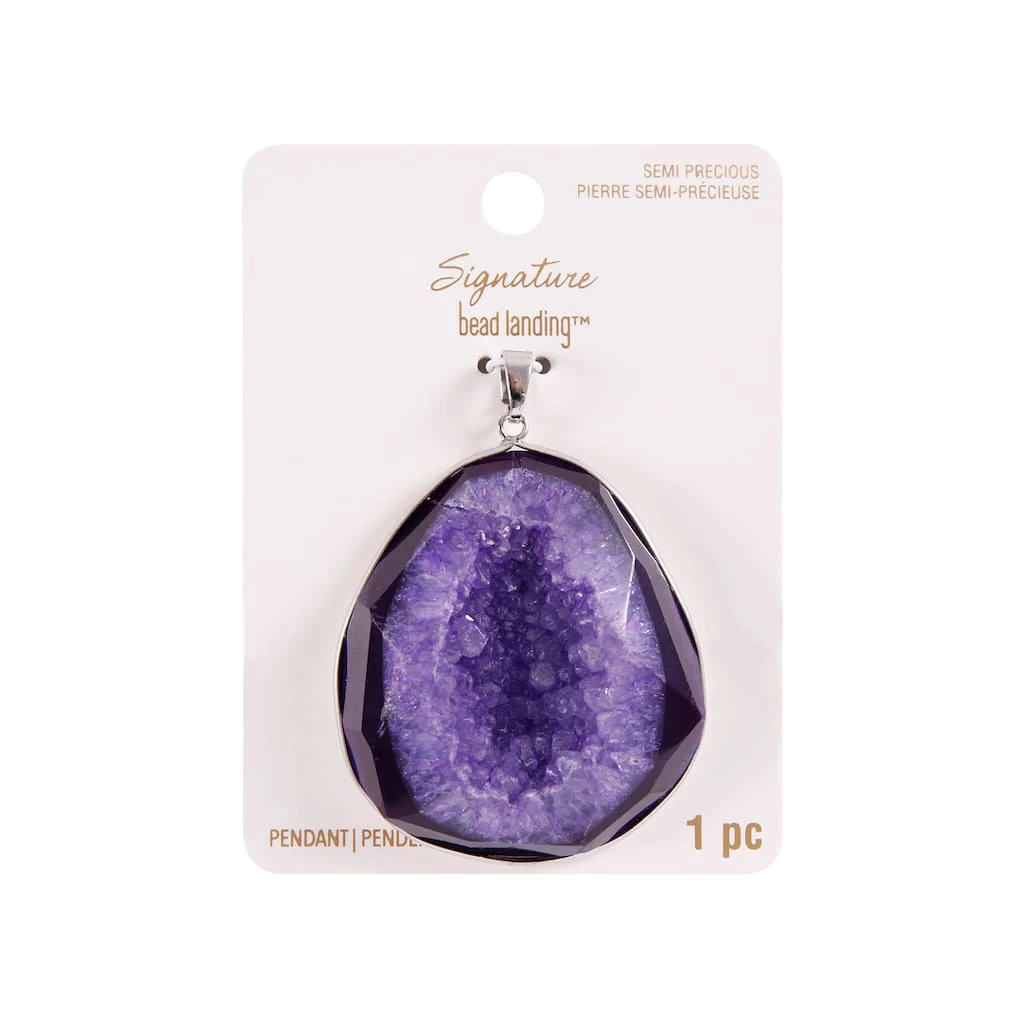 Deals 😍 Signature Color Shop Purple Druzy Pendant By Bead Landing™ 🔥 3 Deals 😍 Signature Color Shop Purple Druzy Pendant By Bead Landing™ 🔥