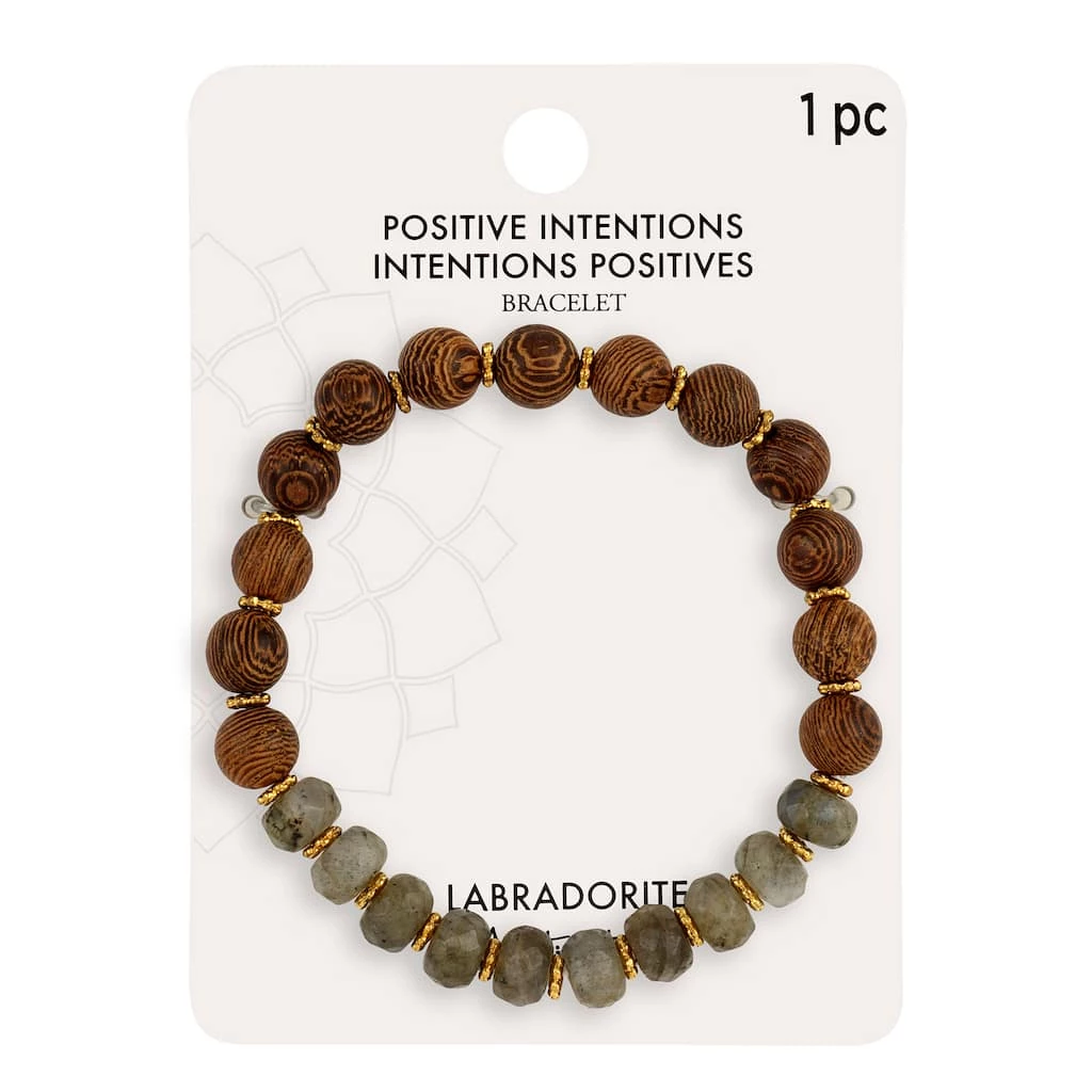 Wholesale ✨ Positive Intentions Gold Labradorite Bracelet By Bead Landing™ 🔔 3 Wholesale ✨ Positive Intentions Gold Labradorite Bracelet By Bead Landing™ 🔔